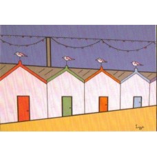 Paighton Beach huts (Mounted Print)