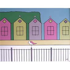 Southsea Beach Huts (Box Canvas)